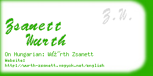 zsanett wurth business card